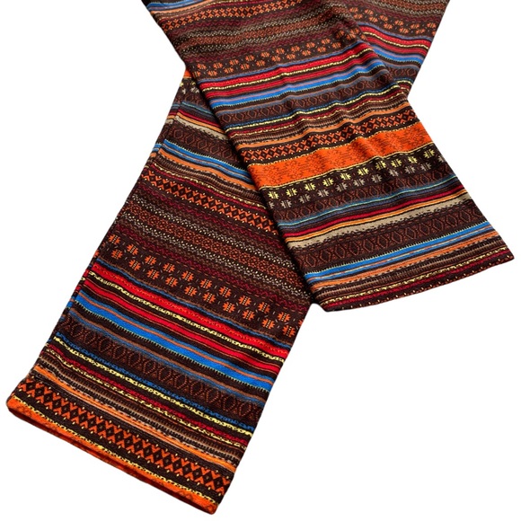 No Boundaries size Xl red orange yellow blue brown striped leggings - Picture 3 of 13